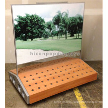 Special Designed Outdoor Sporting Equipment Free Standing Adveritising Metal Wood Golf Club Rack